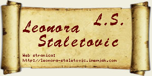 Leonora Staletović vizit kartica